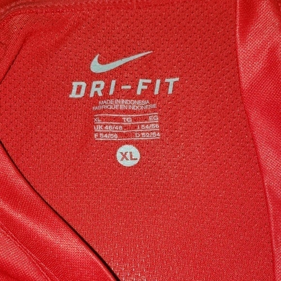 NIKE Dry-Fit SFU JerseyTee XL Red & White EUC - Picture 6 of 8